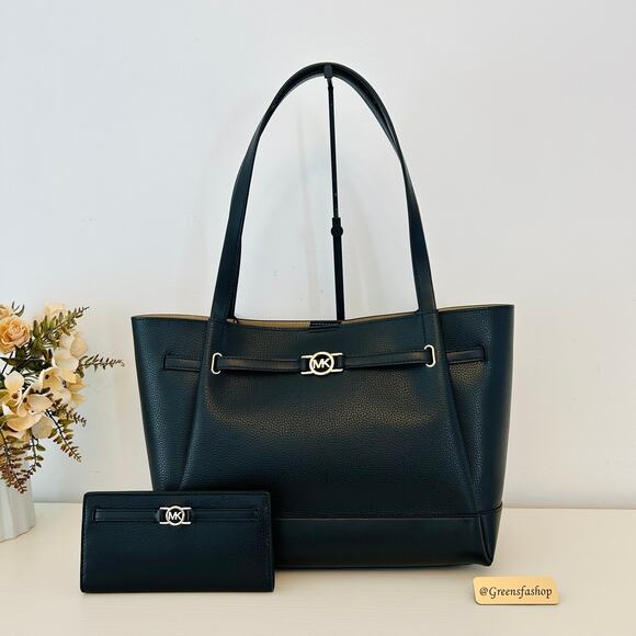 Michael Kors Purse & Wallet Reed Large Tote Bag Black MK - Picture 1 of 11